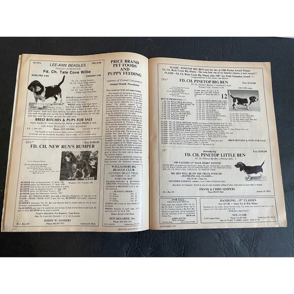 Vintage September 1987 Hounds & Hunting – Beagles in Print Vol. 84 Magazine - Picture 5 of 7